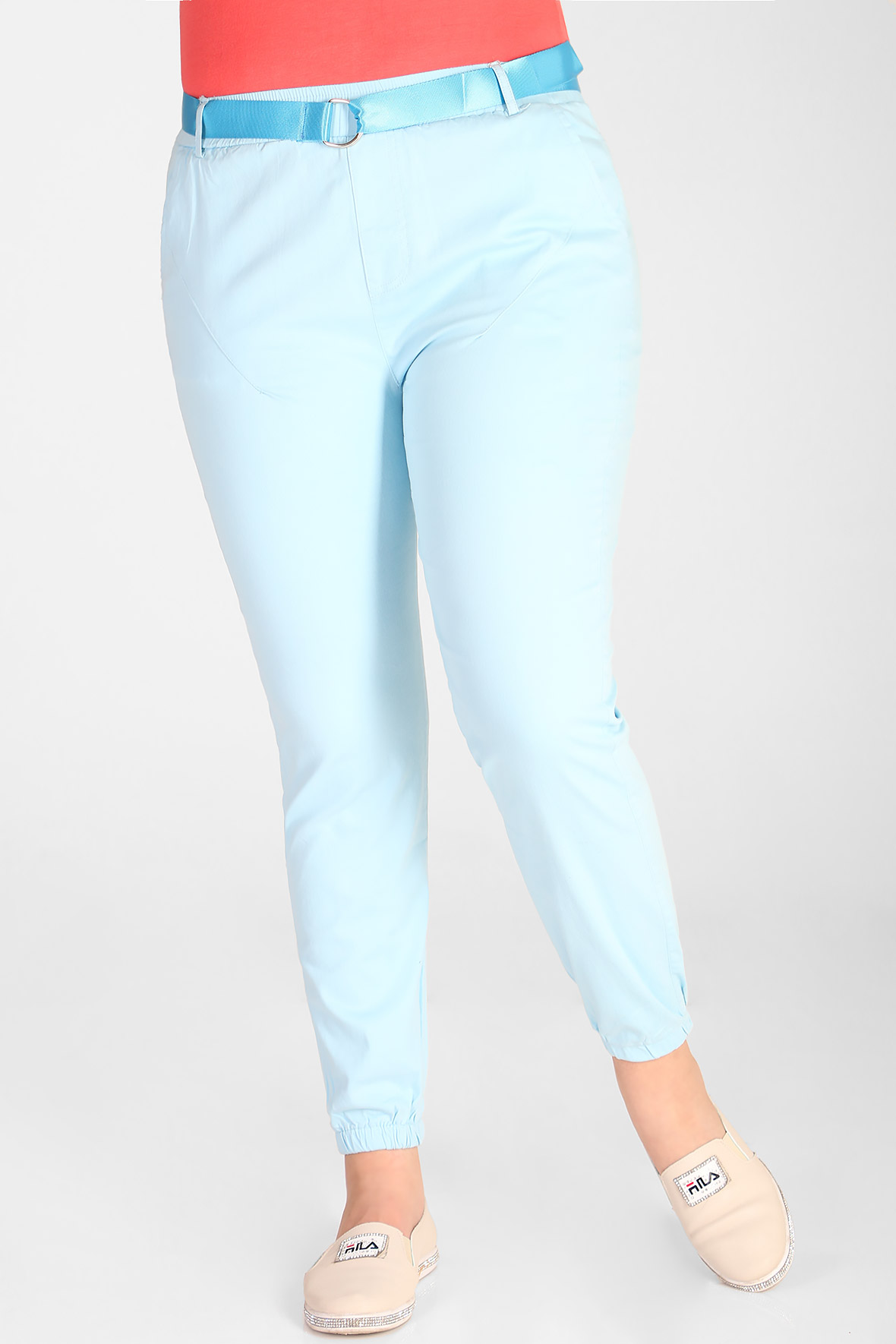Голубые летние брюки с чем носить фото женские